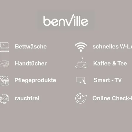 Apartmán Benville - 54 Qm Mit Balkon - Parkplatz Inklusive - Wlan - Spuelmaschine - Bushaltestelle 50 M