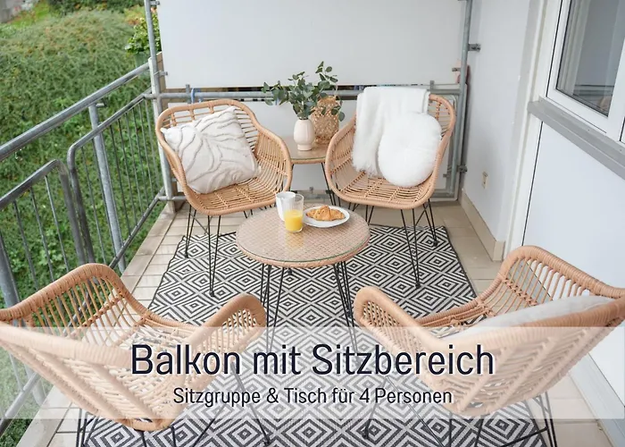 Апартаменты Benville Bv12 - 54 Qm Mit Balkon - Parkplatz Inklusive - Wlan - Spuelmaschine - Bushaltestelle 50 M *